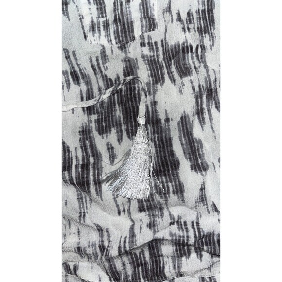 Womens Tart white and gray 1/2 sleeved peasant blouse balloon sleeve workwear - Picture 4 of 6